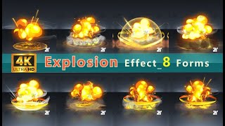 Explosion Effect 8 Forms#explosion#flame #bomb#Bomb Explosion #flame Explosion #C4 Explosion#energy