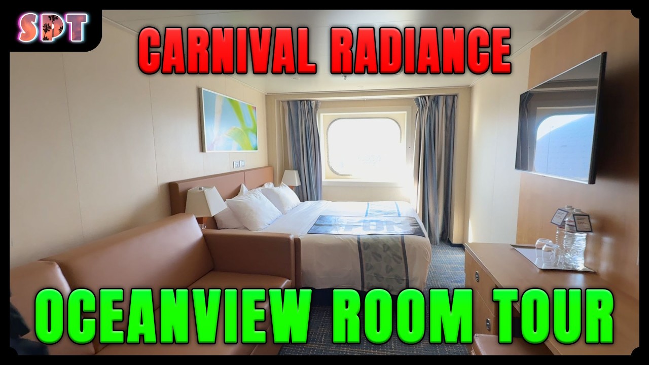 Carnival Radiance Oceanview Room Full Tour
