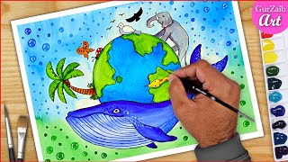 Biological diversity poster drawing || chart project making on biodiversity day