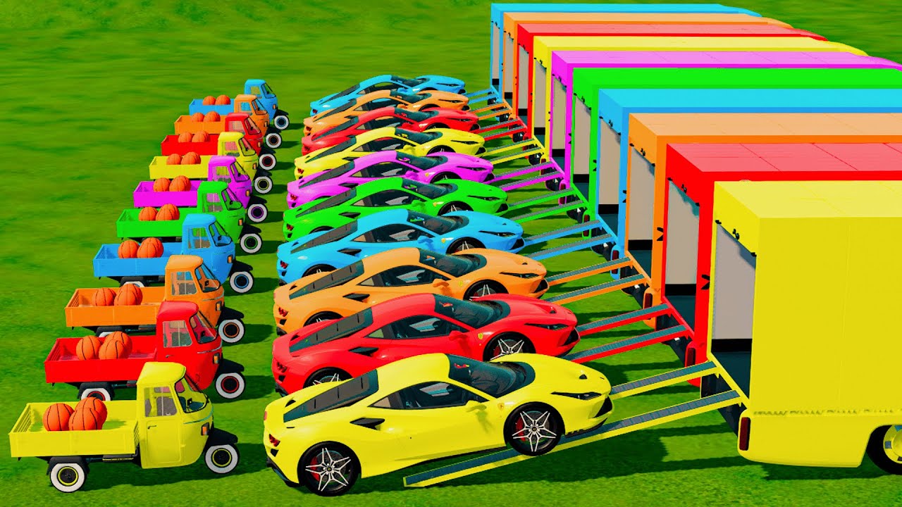 Big Speed Lamborghini vs Mini Auto Delivered In Fs22 | Farming Simulator 22 |