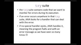 Exception Handling and File IO in JAVA