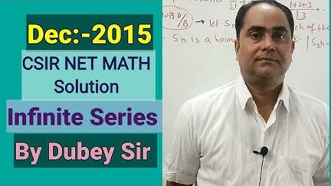 #SolutionOfCSIRNETMath#InfiniteSeries#IITJAM#NBHM#GATEMath#DkMathTutorial#DubeySir