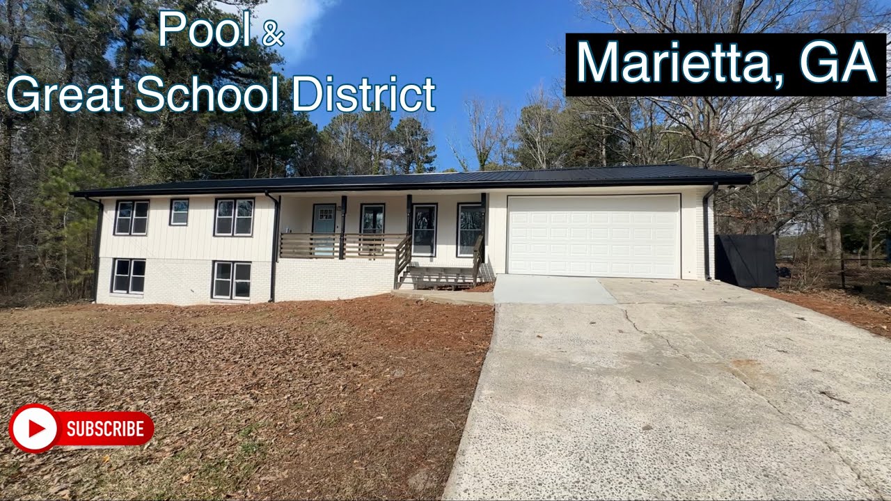 HOME FOR SALE w GREAT SCHOOL DISTRICT & POOL in Marietta, GA 4 Bed 2.