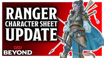 Ranger Character Sheet Update on D&D Beyond