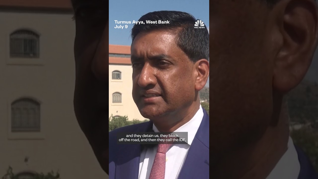 Rep. Ro Khanna says he was detained by Israeli settlers