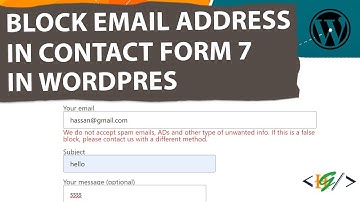 How to Block Specific Email or Multiple Email Addresses in Contact Form 7 in WordPress