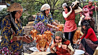 Rural Mountain Life | Traditional Roasted Chicken with Homemade Tandoor Bread