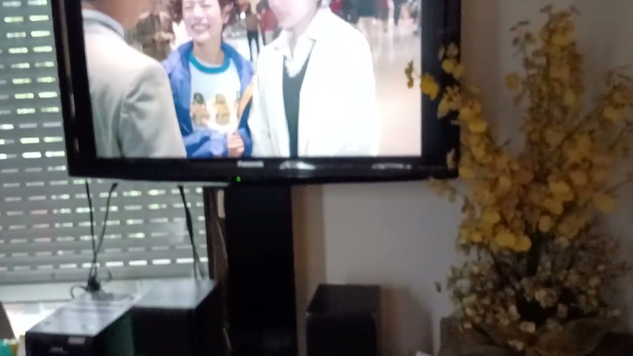 生後３ヵ月半の親方ベビー(ΘдΘ)腹を出しテレビをみてるところを掃除に入られ睨み付ける！