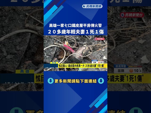 高雄鐵皮屋平房傳火警 20多歲夫妻1死1傷－民視新聞