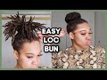 EASY LOC BUN ON SHORT LOCS TUTORIAL