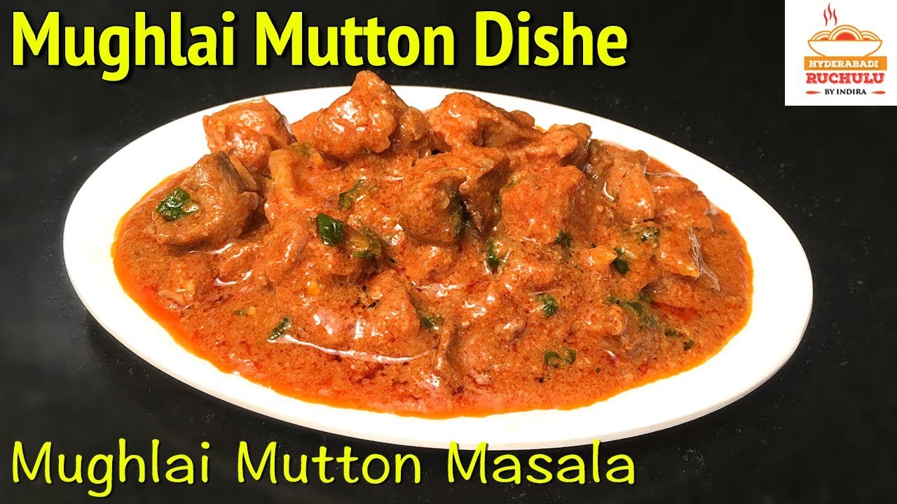 Mughlai Mutton Recipe | Restaurant Style Mughlai Mutton Masala Curry | How to make Mutton Curry | Hyderabadi Ruchulu