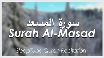 Surat Al-Masad (The Palm Fiber, Flame) 100x in Arabic, English Translation | Sleeptube | سورة المسعد