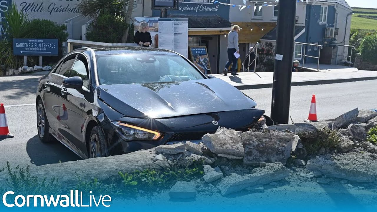 Pedestrian injured after being hit by car in Tintagel - YouTube