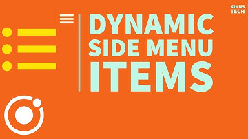 Ionic 3 Dynamic Side Menu Example