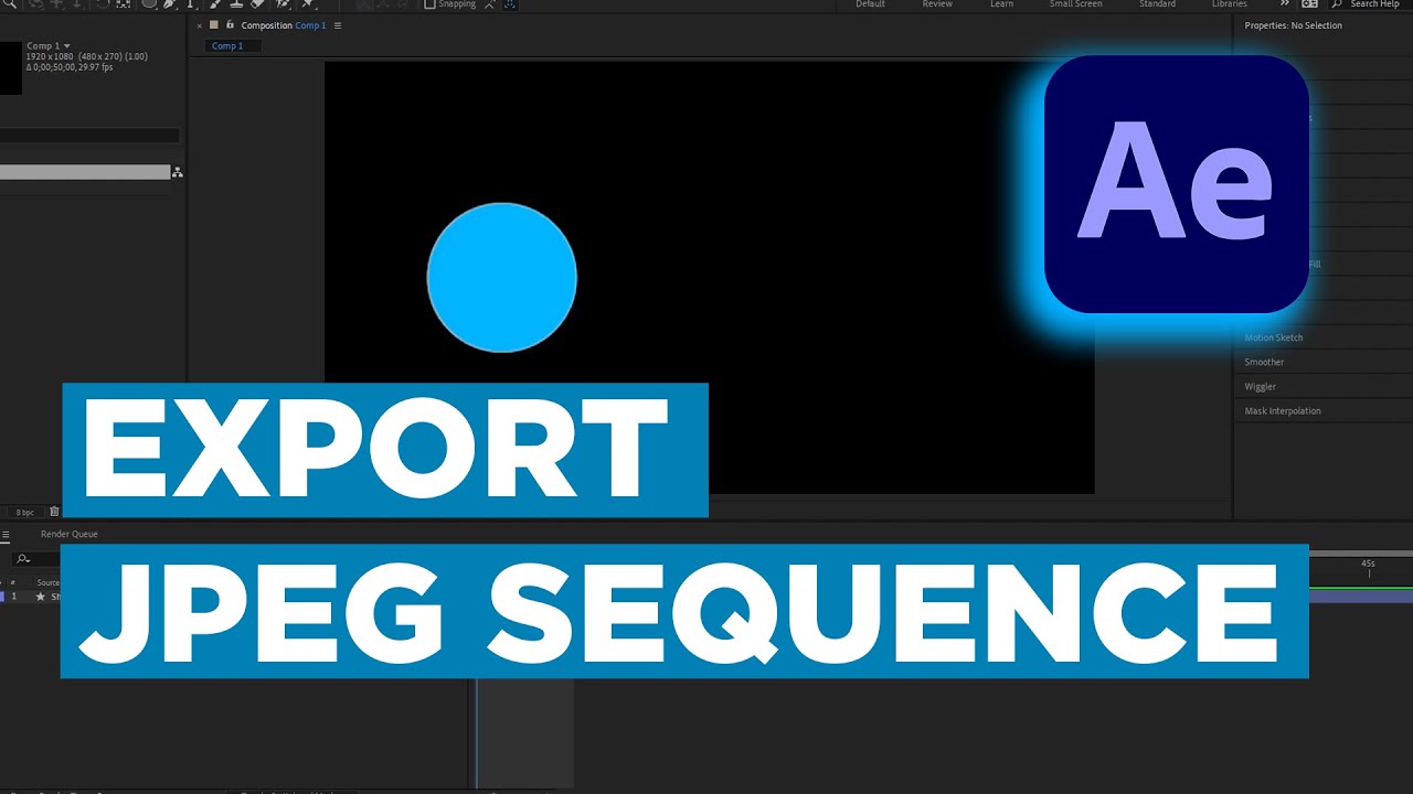 After Effects 2024 Tutorial: How to Export Video as JPEG Sequence ...