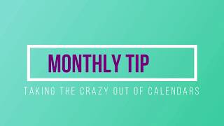 Información Calendars without the Crazy Noticias
