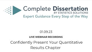 Confidently Present Your Quantitative Results Chapter