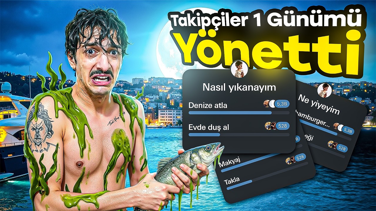 TAKİPÇİLERİM BİR GÜNÜMÜ YÖNETİYOR - DENİZE ATLADIM