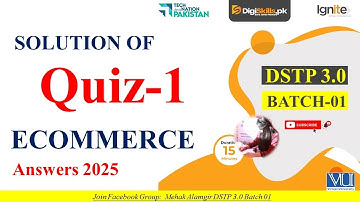Digiskills ecommerce quiz 1 answers 2025 | dstp 3.0 batch 1