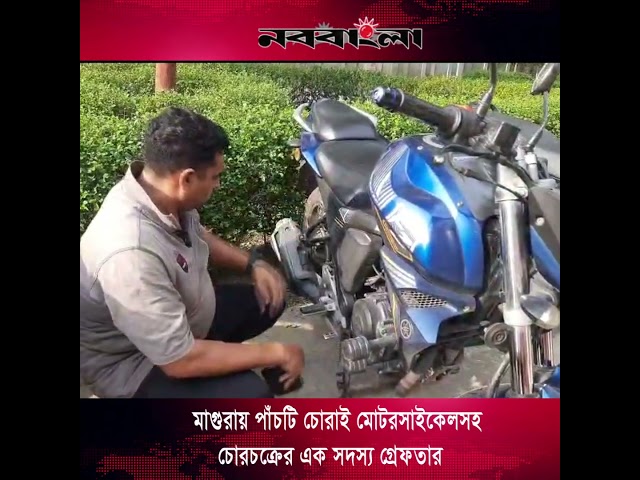 মাগুরায় পাঁচটি চোরাই মোটরসাইকেল সহ চোরচক্রের এক সদস্য গ্রেফতার | #foryou #rills #news #vairal