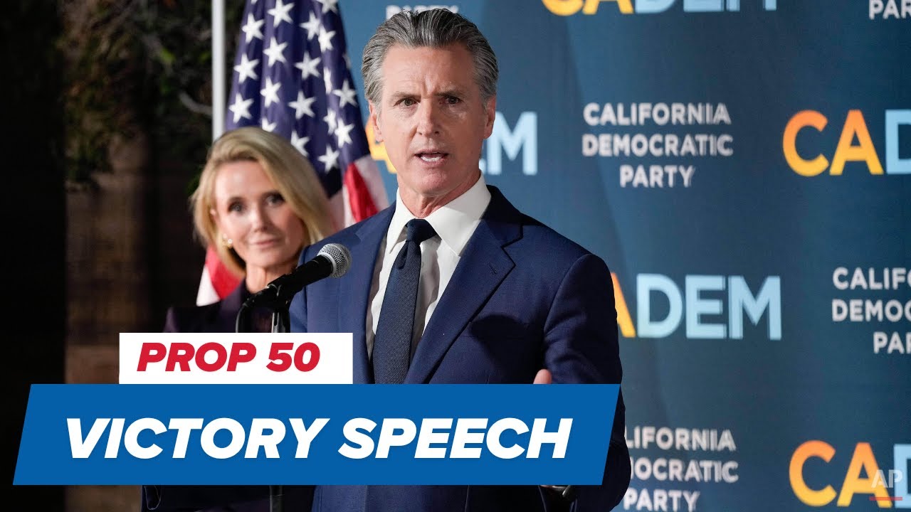 Newsom Prop 50 Victory Speech Response To Trump Full Election 2025 Results