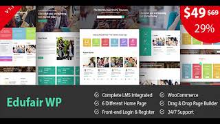 Edufair - Multipurpose WordPress Theme For Education | Themeforest Website Templates and Themes
