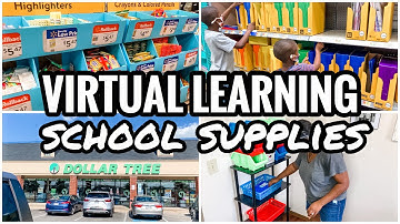 BACK TO (VIRTUAL) SCHOOL SUPPLIES // VIRTUAL LEARNING SUPPLIES // SHOP + ORGANIZE WITH ME