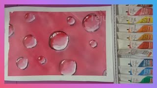 How to paint 3D Bubbles | Acrylic painting |on Rose petal