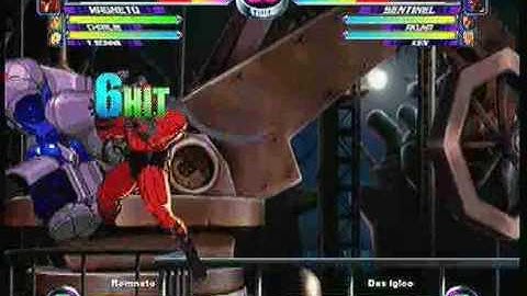MvC2 Online (360): Brett (Mag/Cha/Tron) vs Das igloo (Sent/Aku/Ken) 20 .:11.18.09:.