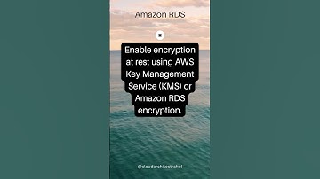 How can you secure your Amazon RDS instances? | CloudArchitect Rahul