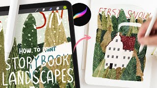 видео: Давайте нарисуем сказочный лес в Procreate 🌲 ПРОСТОЙ урок Procreate, иллюстрация пейзажа картинка: Давайте нарисуем сказочный лес в Procreate 🌲 ПРОСТОЙ урок Procreate, иллюстрация пейзажа