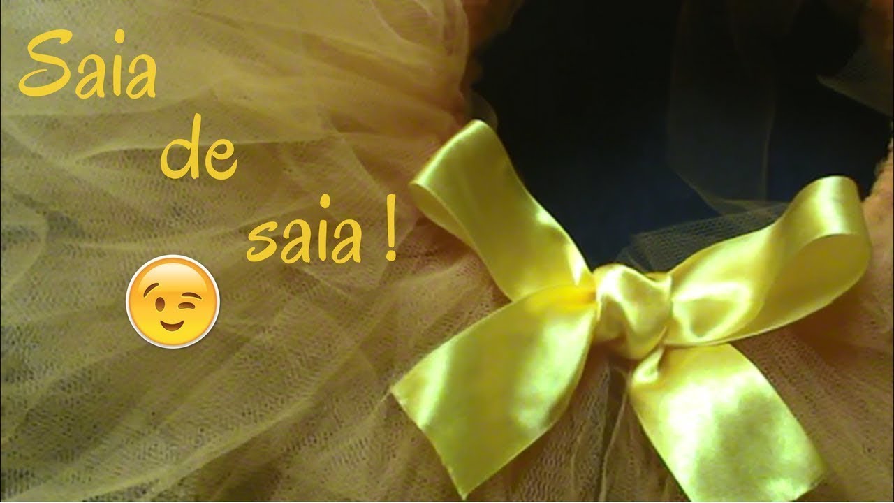 saia de tule preta e amarela