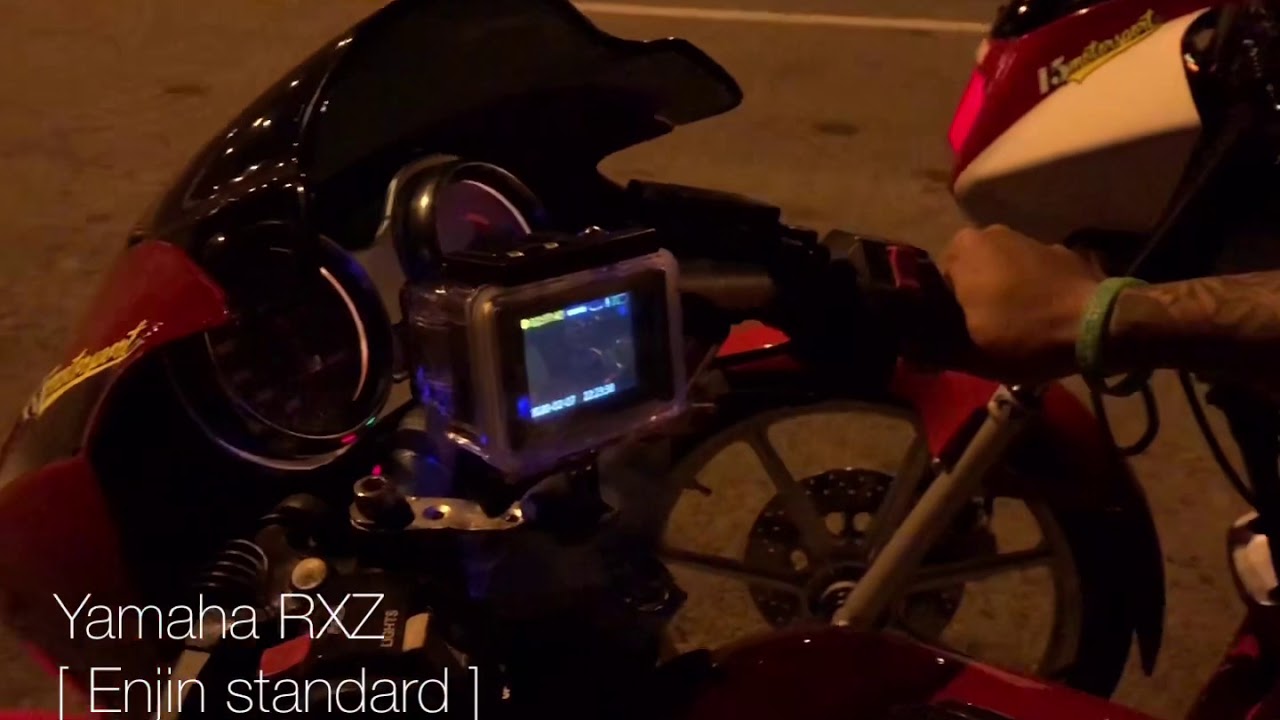 Enjin Rxz RXZ - Test topspeed exzos 3BS & Pipe-on Enjin fully standard - YouTube