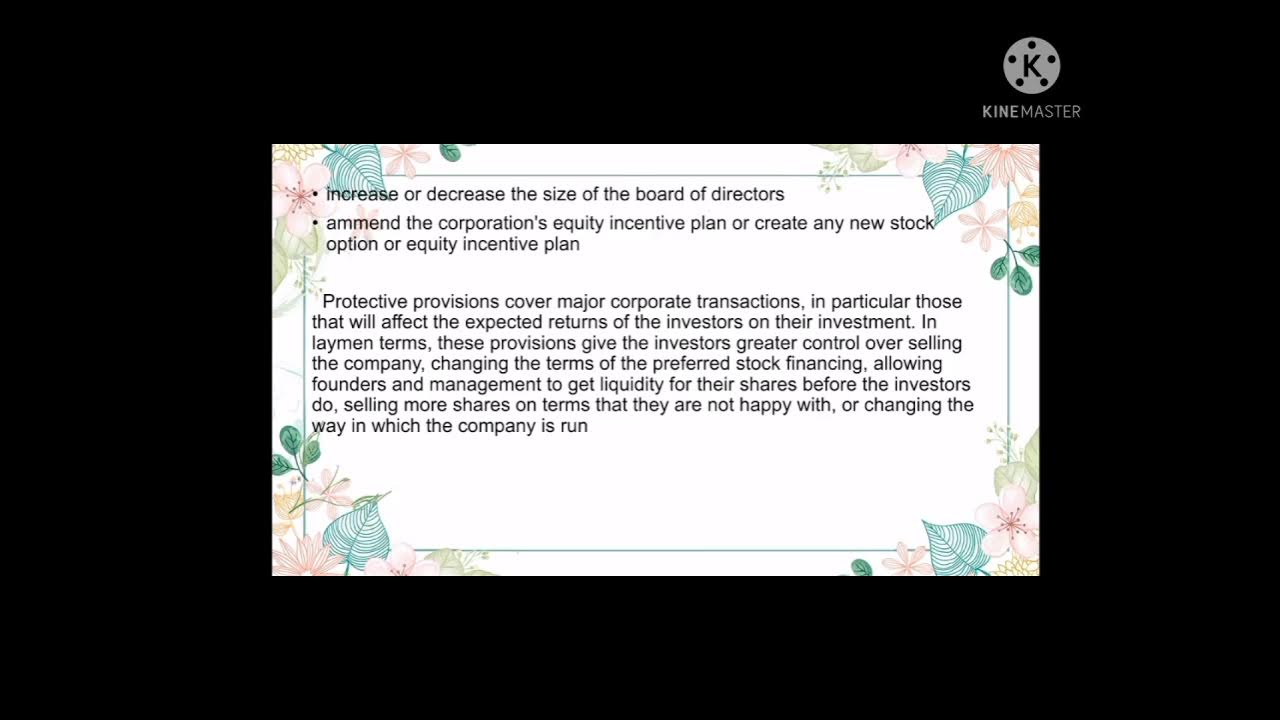 PROTECTIVE PROVISIONS by Group 1 YouTube