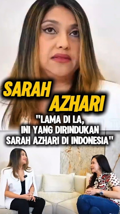 LONG TIME IN LA, THIS IS WHAT SARAH AZHARI MISSES IN INDONESIA #sarahazhari #maiaestianty #aleldu...