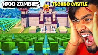 Techno Gamerz Castle Vs 10000 ZOMBIES | Minecraft Hindi