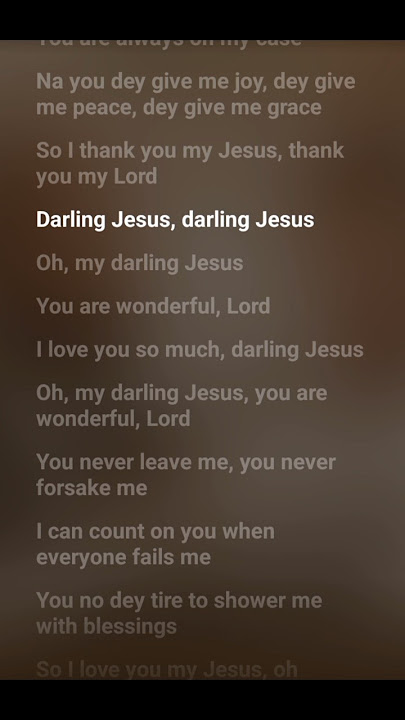 Lyrics of Darling Jesus by S.O.N Music and Neeja #lyrics #trending #music #ytshorts #gospelsongs