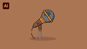 Adobe Illustrator Tutorial: How to Create a Simple Mic Illustration | Hiru Designs