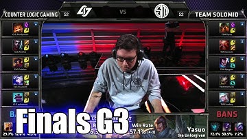 CLG vs TSM (team Solomid) | Game 3 Grand Finals S5 NA LCS Summer 2015 Playoffs | TSM vs CLG G3 Final