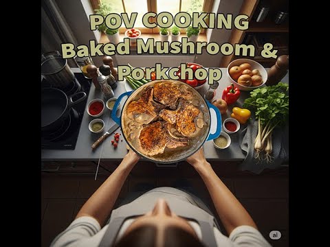 POV Cooking & Chill | Baked Mushroom & Porkchop