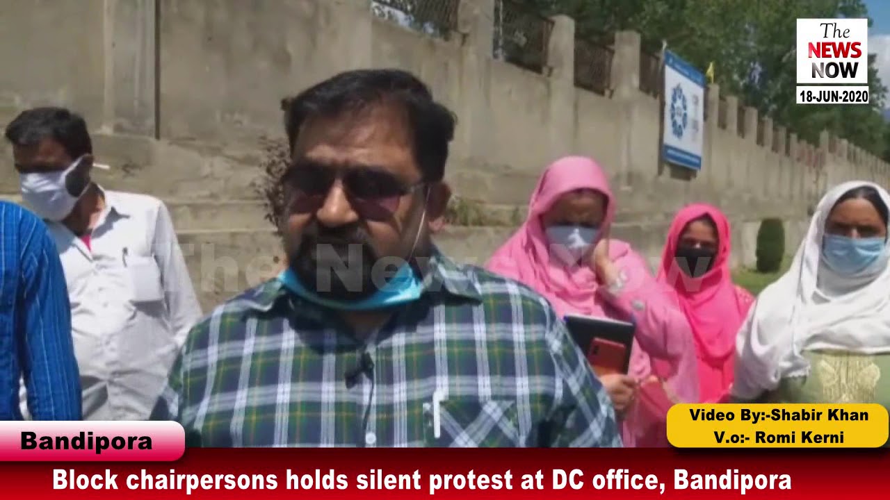block-chairpersons-holds-silent-protest-at-dc-office-bandipora-youtube