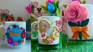 Colourful cup design 🌹🌸🌺