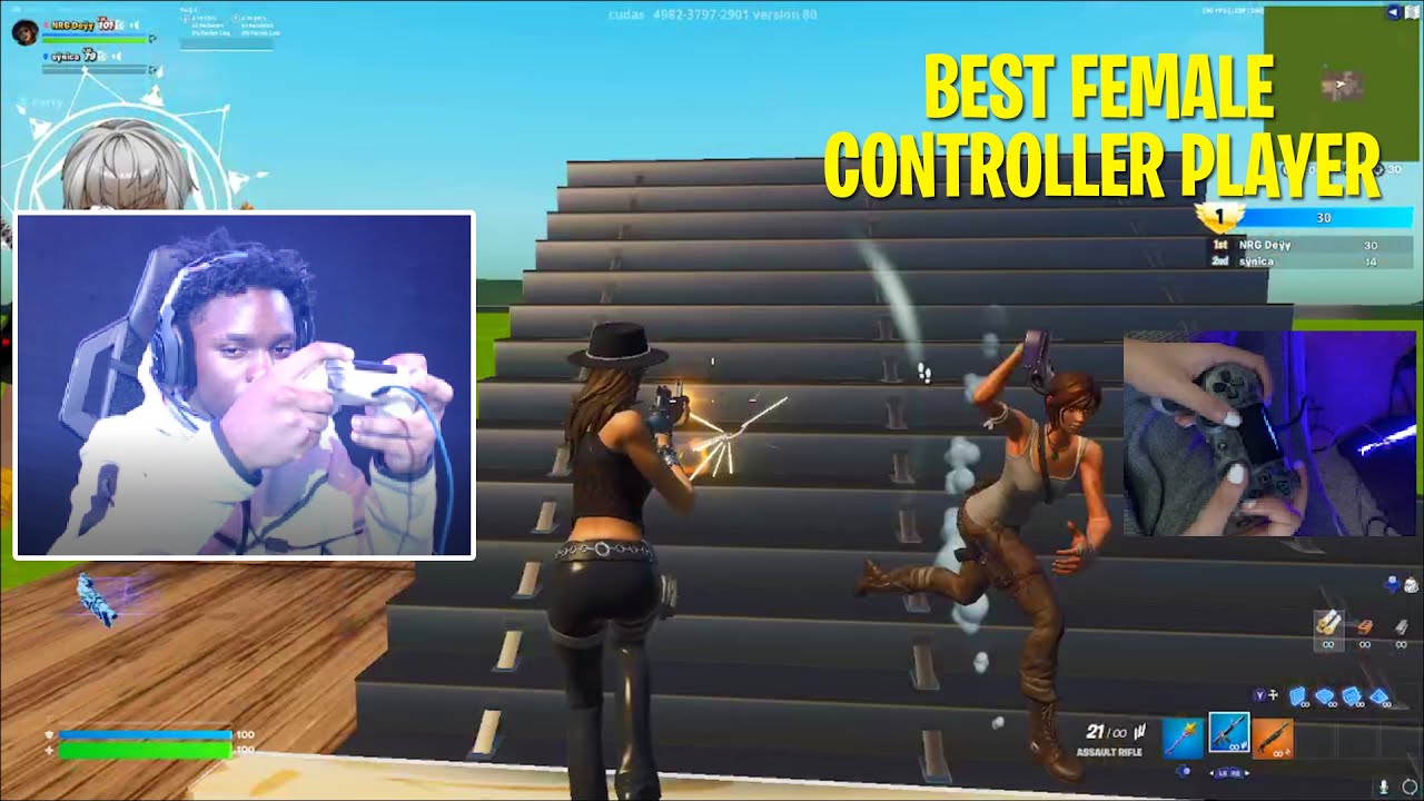 DEYY vs Best Female Controller Player 1v1 Buildfights!
