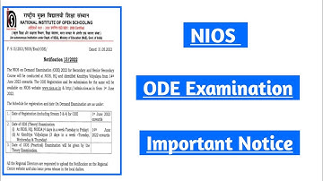 Nios ODE Registration 2022| Task Is Helping (NIOS)