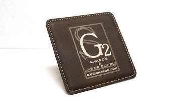 Laserable Rustic/Gold Leatherette Coaster GS2 Awards  - GLOWFORGE SETTINGS | CRAFT FANATIC