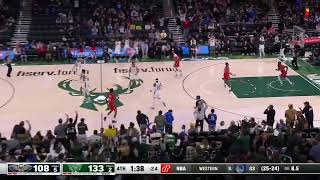 Giannis Antetokounmpo Shock The Crowd After Hitting Loudest 3-Pointer Vs Pelicans