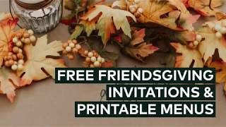 Friendsgiving Invitations & Printable Menus