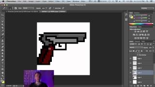 How To Make 2D Pixel art for unity 3D using photoshop cc tutorial - HTMMG