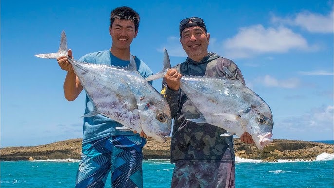 35lb Kagami Ulua! -Epic overnight Hawaii fishing trip!