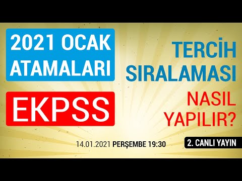 2021 EKPSS tercih sıralaması nasıl yapılır?